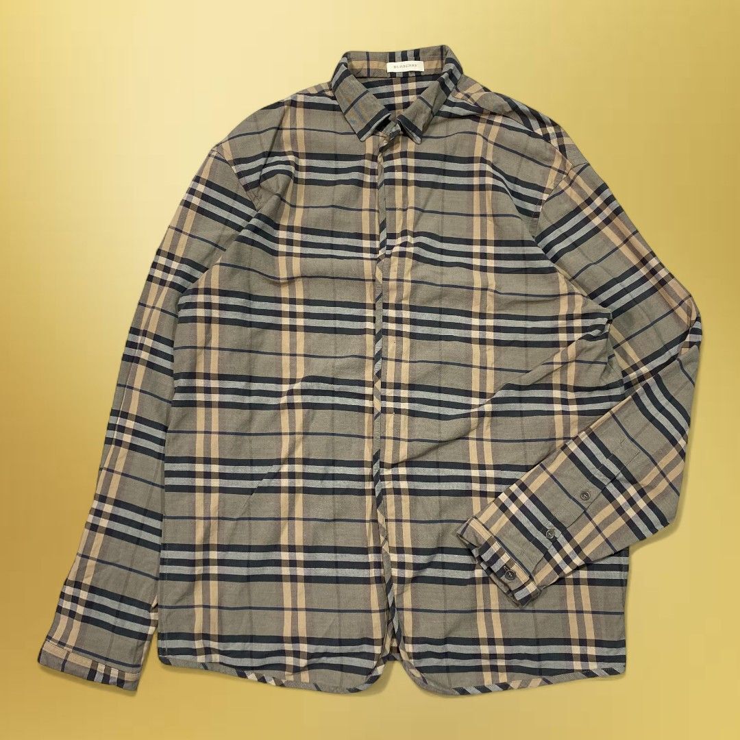 【1円】BURBERRY バーバリー フルボタン シャツ 40 ノヴァチェック ベージュ KT60-D6-KG拍卖