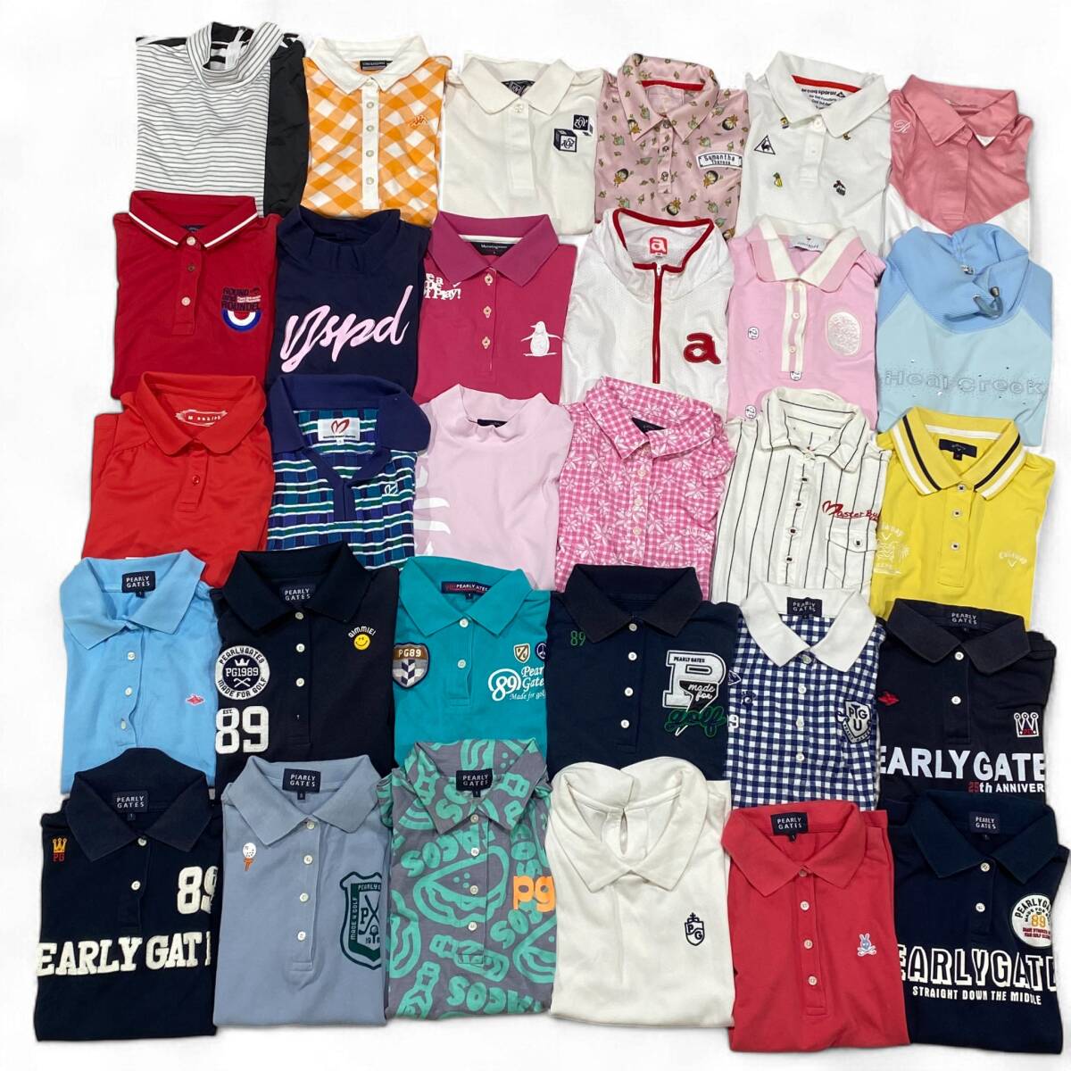 【1円】KG046 ゴルフレディース ポロシャツ 30点セット まとめ 卸売り アルチビオ パーリーゲイツ マスターバニー アディダス ルコック拍卖