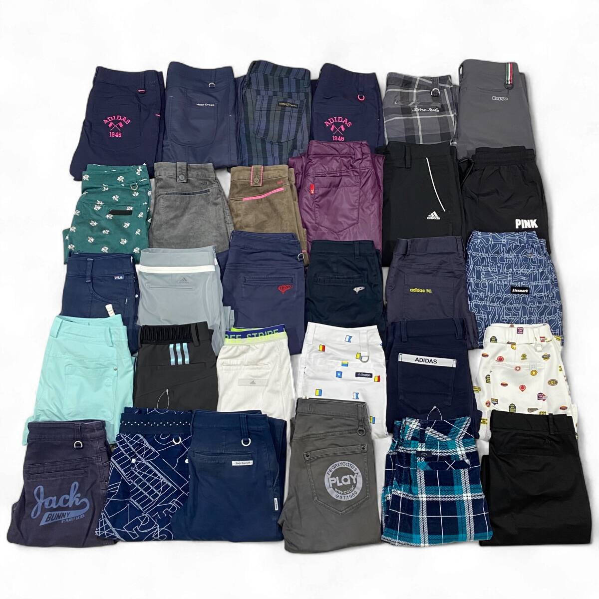 【1円】KG058 ゴルフレディース パンツ スカート 30点セット まとめ 卸売り ポロラルフローレン ジャックバニー パーリーゲイツ アディダス拍卖