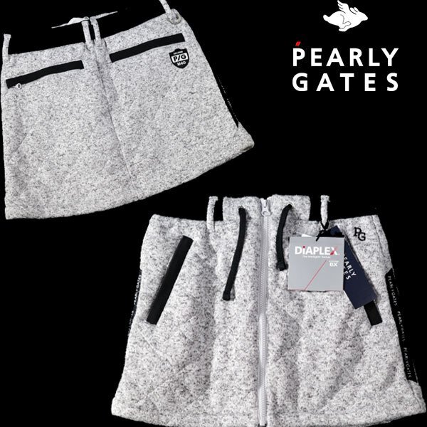 新品1円~★定価3万 PEARLY GATES パーリーゲイツ レディース ゴルフウェア 秋冬 ストレッチ キルティング中綿スカート 0 S グレー◆7710◆拍卖
