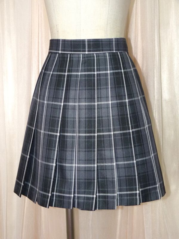 10-83☆グレー系タータンチェック*量産型地雷系コスプレ*制服風プリーツミニスカート/S/W30~33.L42☆拍卖