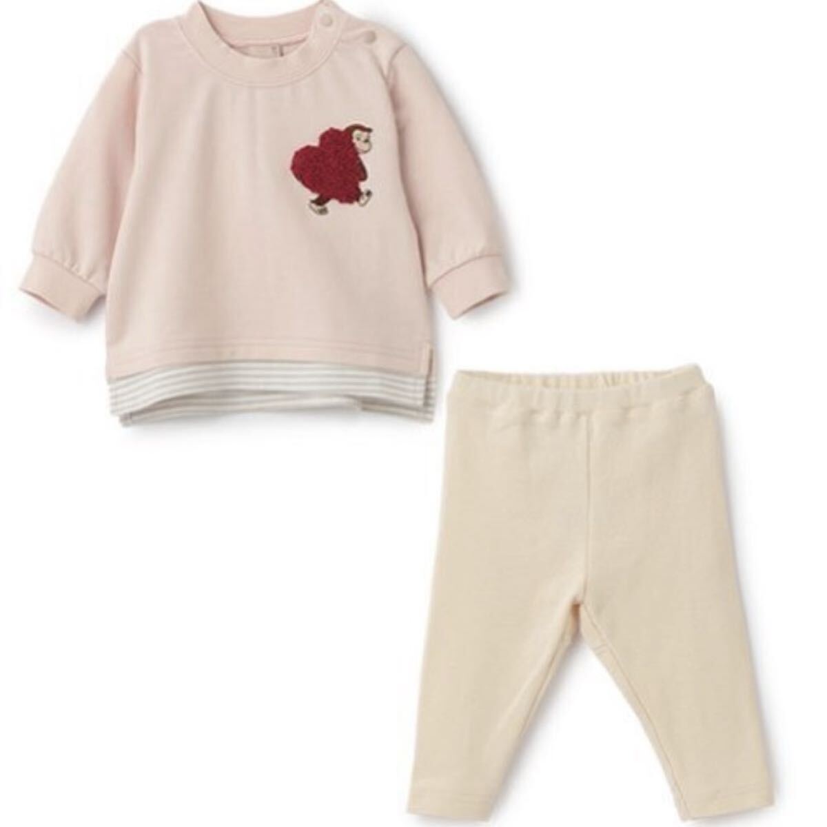 【新品】サイズ80*プティマイン*おさるのジョージ*セットアップ*トレーナー拍卖