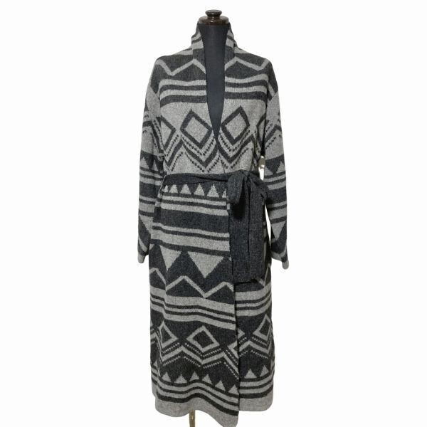 送料込み■ビーミング バイ ビームス/B:MING by BEAMS■ウール混! エスニック柄 ロングニット カーディガン/コーディガン レディース拍卖