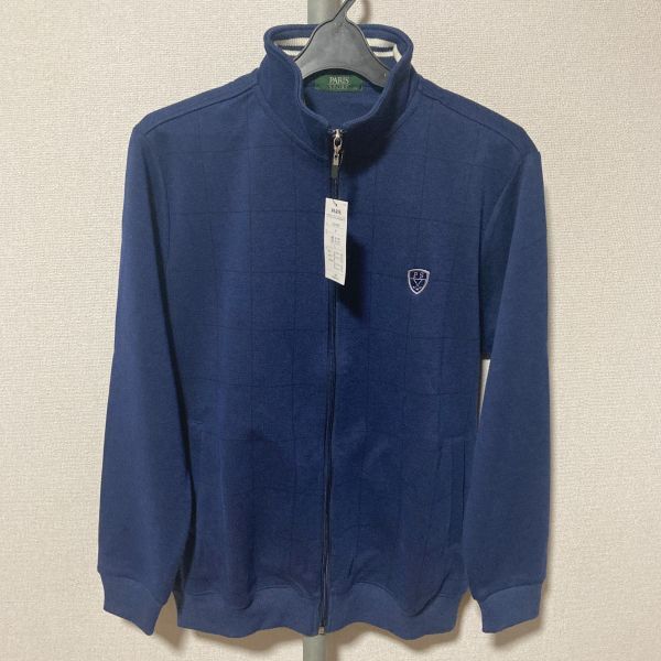 送料込み 未使用■パリス スポーツ/PARIS SPORT■ゴルフウェア ポリエステルコットン素材 フルジップジャケット メンズ Lサイズ拍卖