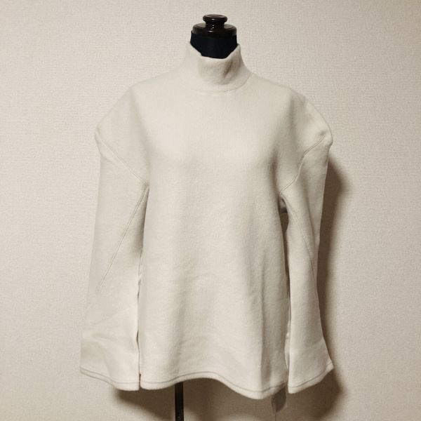 送料込み 未使用■メルシーボークー /mercibeaucoup,■ポリエステルコットン素材 起毛素材 ハイネックトップス レディース サイズ1拍卖