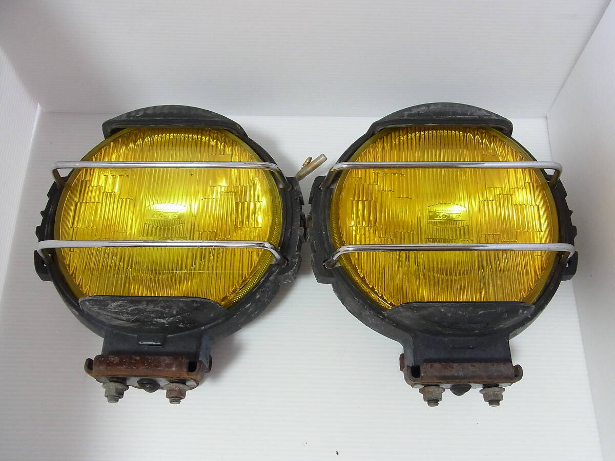 点灯確認済み 希少 トヨタ純正 ランクル 70 78 小糸製作所 KOITO製 ハロゲン イエローフォグランプ 2個セット ランプガード 当時物 SAE F78拍卖