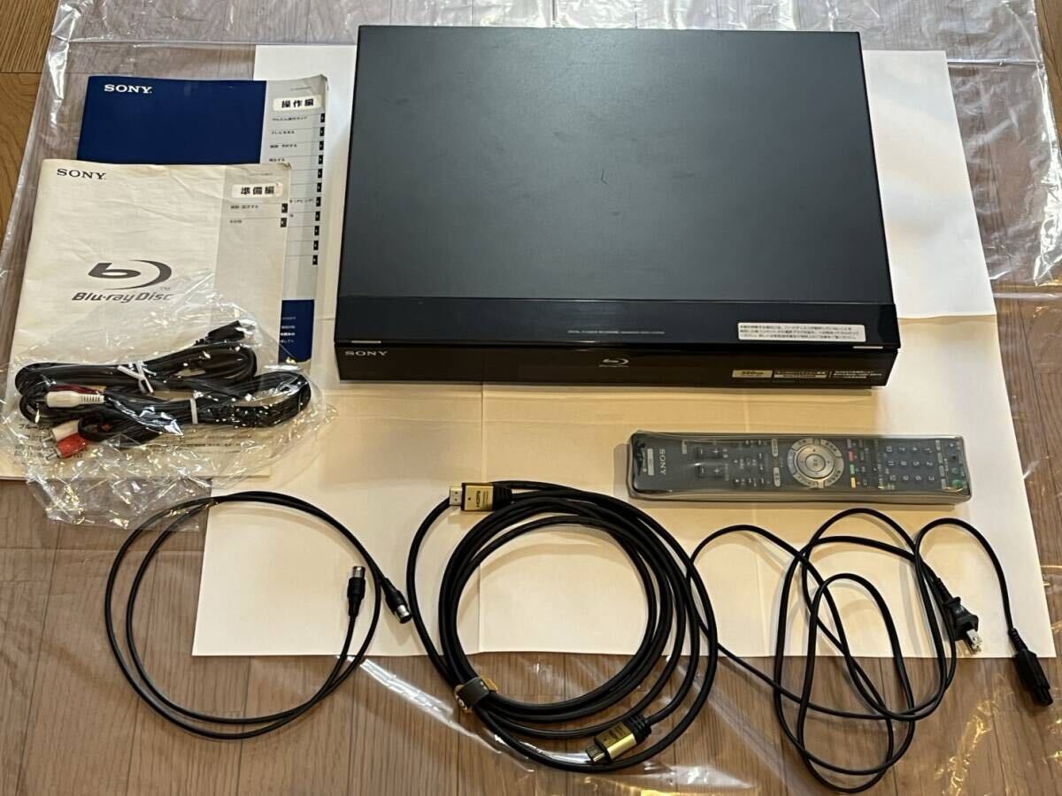 SONY 320GB 1チューナー ブルーレイレコーダー BDZ-T55 ソニー HDMIケーブル付 Blu-ray DVD 番組予約 HDD録画 光D音声 キーワード録画拍卖