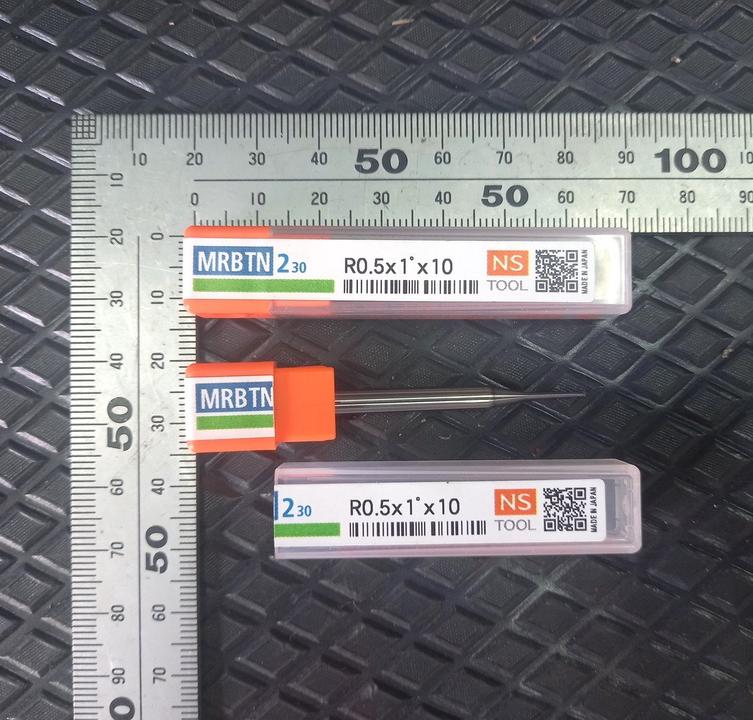 ★日進工具 テーパーネックボールエンドミル MRBTN230 R0.5X1X10 2本 ⑦◆送料安\185 NS フライス 超硬 極細 エンドミル拍卖