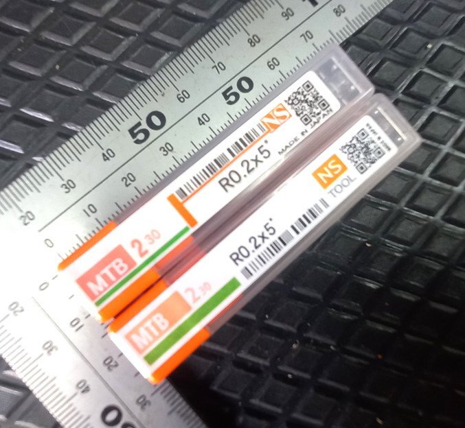 ★未使用 日進工具 無限コーティング テーパーボールエンドミル MTB230 R0.2X5° 2本 ②◆送料安\185 NS フライス 超硬 極細 エンドミル拍卖