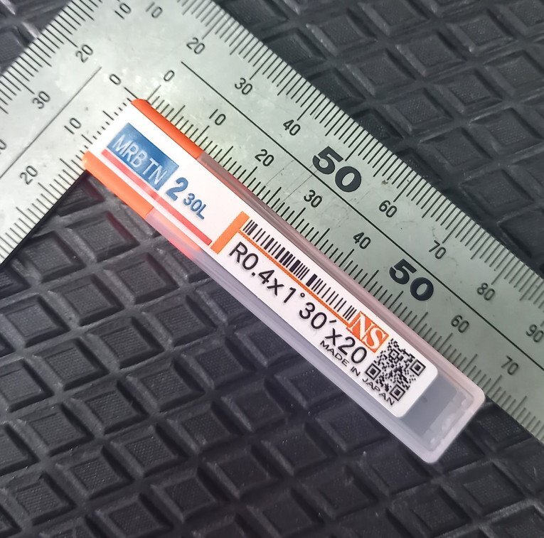 ★未使用 日進工具 超ロング テーパーネックボール エンドミル MRBTN 230L R0.4 1°30 20 ③◆送料安\185 NS フライス 超硬 極細拍卖