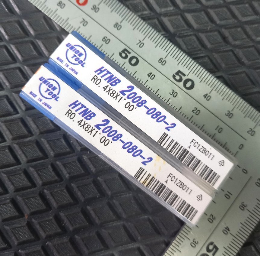 ★未使用 ユニオンツール 超硬 テーパネックボール HTNB 2008-080-2 2本セット⑥◆送料安\185 R0. 8 1° フライス 極細 エンドミル拍卖