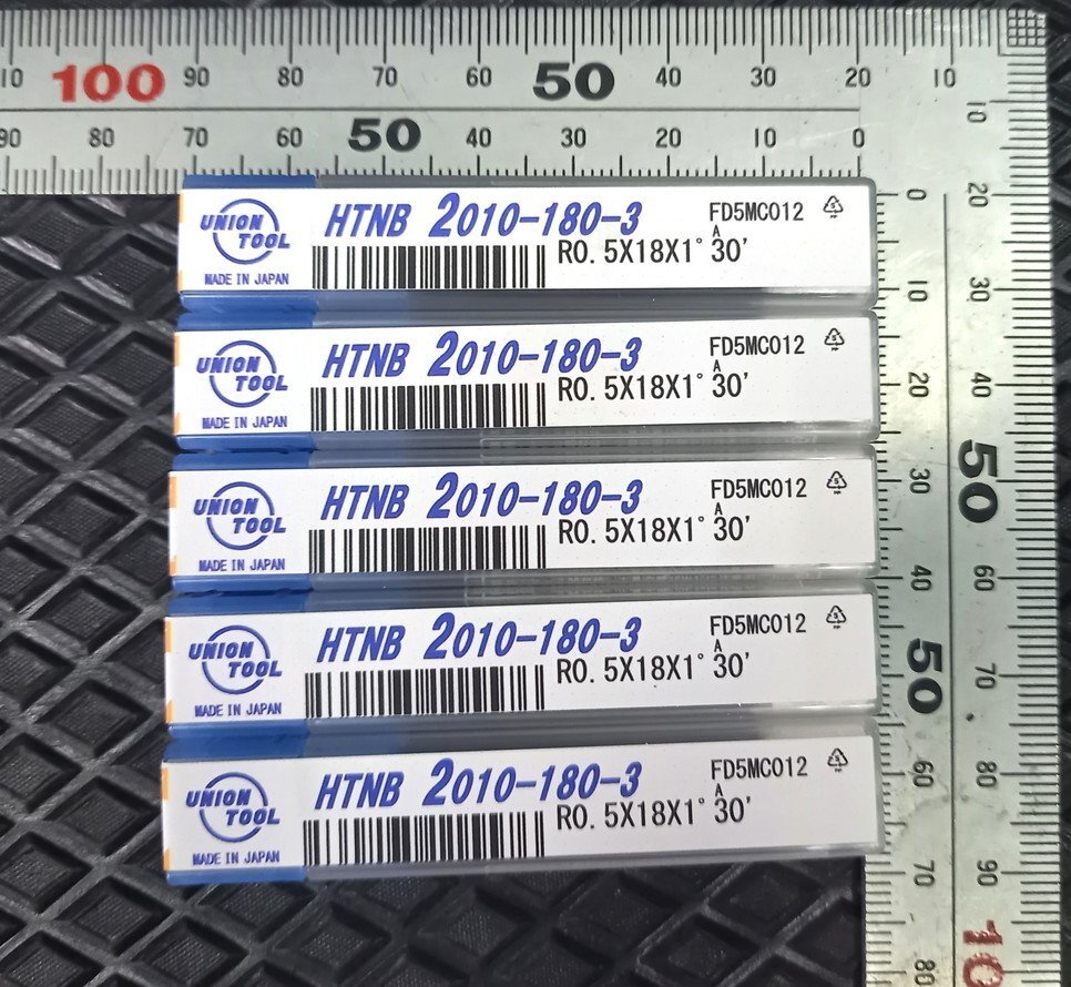 ★未使用 ユニオンツール 超硬 テーパネックボール HTNB2010-180-3 5本セット②◆送料安\185 R0.5 18 1°30 フライス 極細 エンドミル拍卖