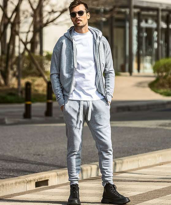 1PIU1UGUALE3 RELAX ウノピゥウノウグァーレトレ セットアップ メンズ スウェット ブランド 上下セット ジャージ パーカ グレー 2L 3L XXL拍卖