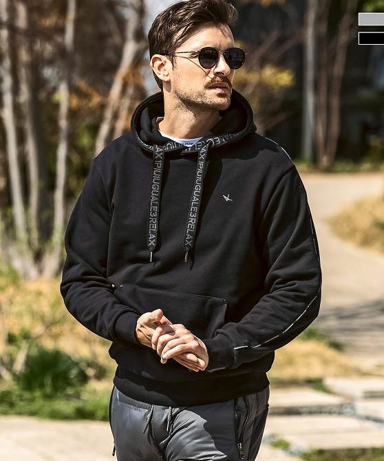 1PIU1UGUALE3 RELAX ウノピゥウノウグァーレトレ リラックス ロゴ パーカ スウェット フーディー パーカー ブランド ウェア ウノピュウ L拍卖