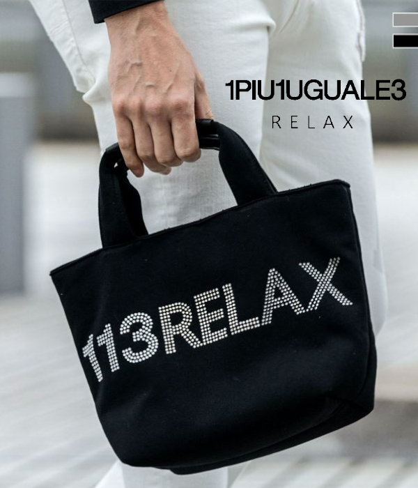 1PIU1UGUALE3 RELAX ウノピゥウノウグァーレトレ リラックス ラインストーン ロゴトートバッグ バッグ BAG 小さい ミニトート golf ゴルフ 拍卖