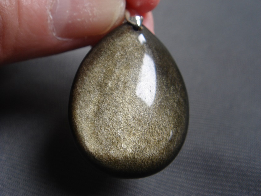 ☆風水,お守り,超希少,天然ゴールドオブシディアン金耀石ペンダントトップA9拍卖