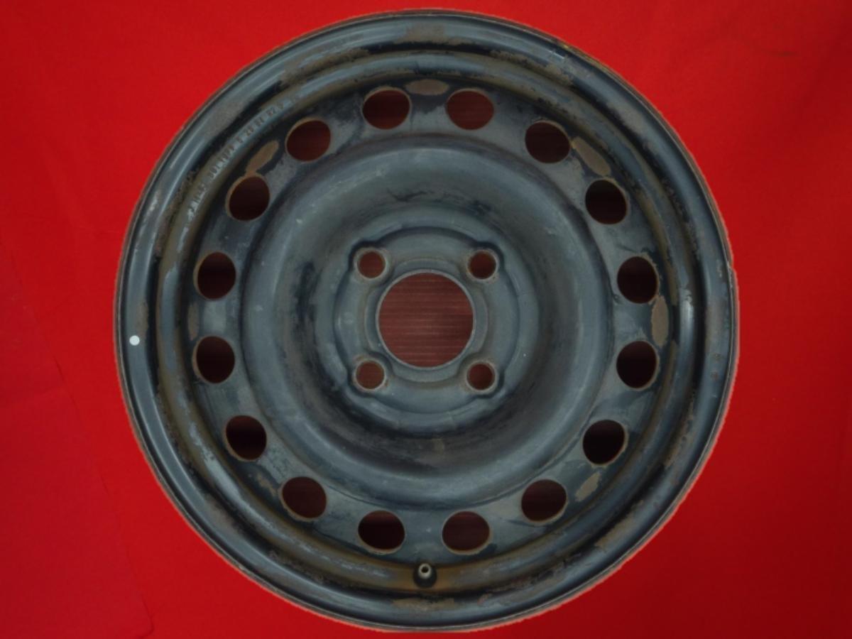 【激安 中古 単品1本】 日産 マーチ K12 純正 スチールホイール 鉄ホイール 鉄チン 14インチ 5J インセット+45 PCD100 4穴 ハブ径Φ60 cc14拍卖