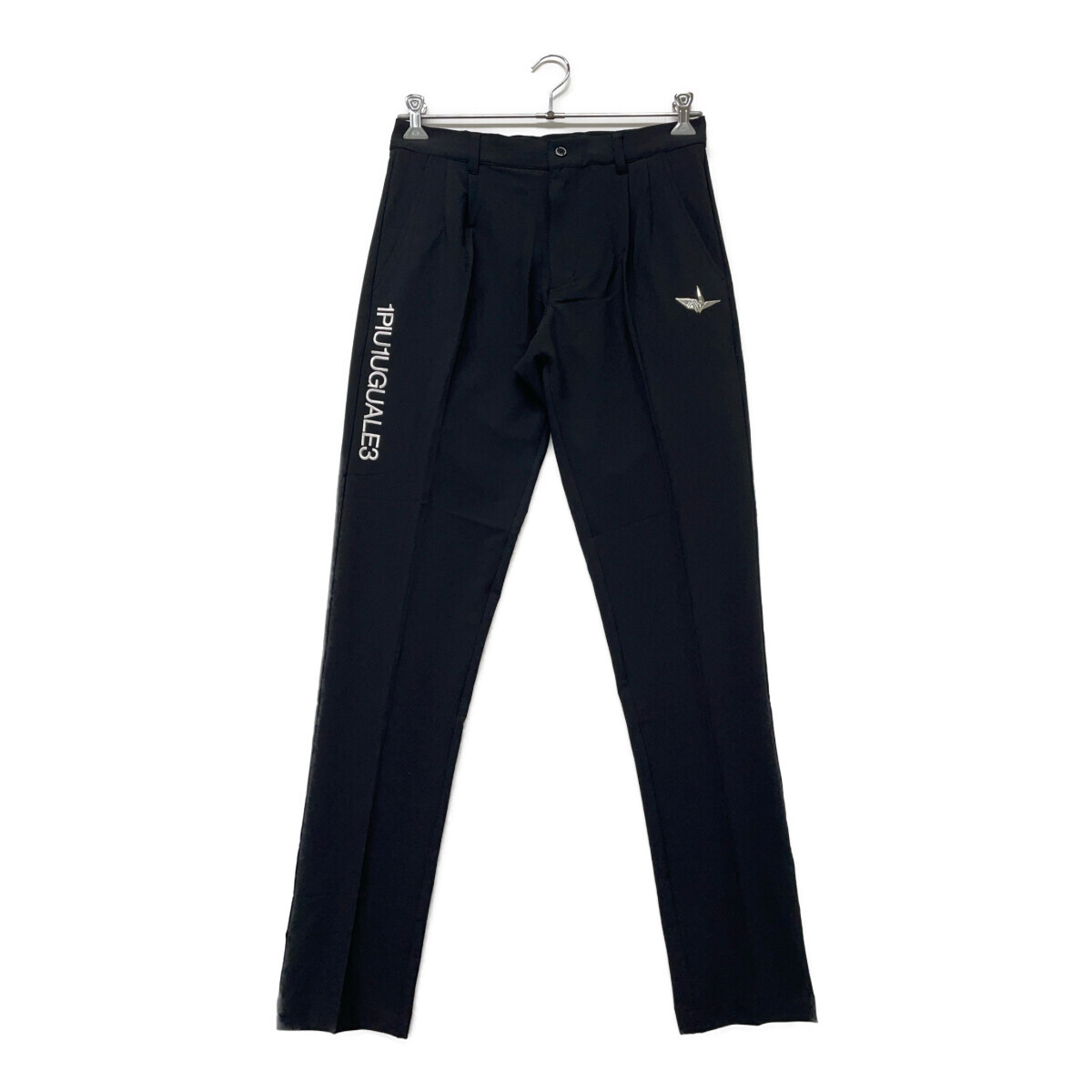 coco 中古 ウノピュウノウグァーレトレ 1piu1uguale3 メンズ パンツ 5(L) ブラック 刺しゅうロゴ レターパックプラス発送可 K022769拍卖