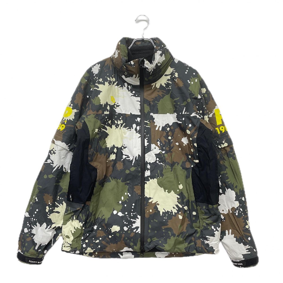coco 中古 パーリーゲイツ PEARLY GATES メンズ ブルゾン 5(L) カーキ系 スプラッシュ柄 2枚組 ダブルジップ 4WAY フード 総柄 120444拍卖