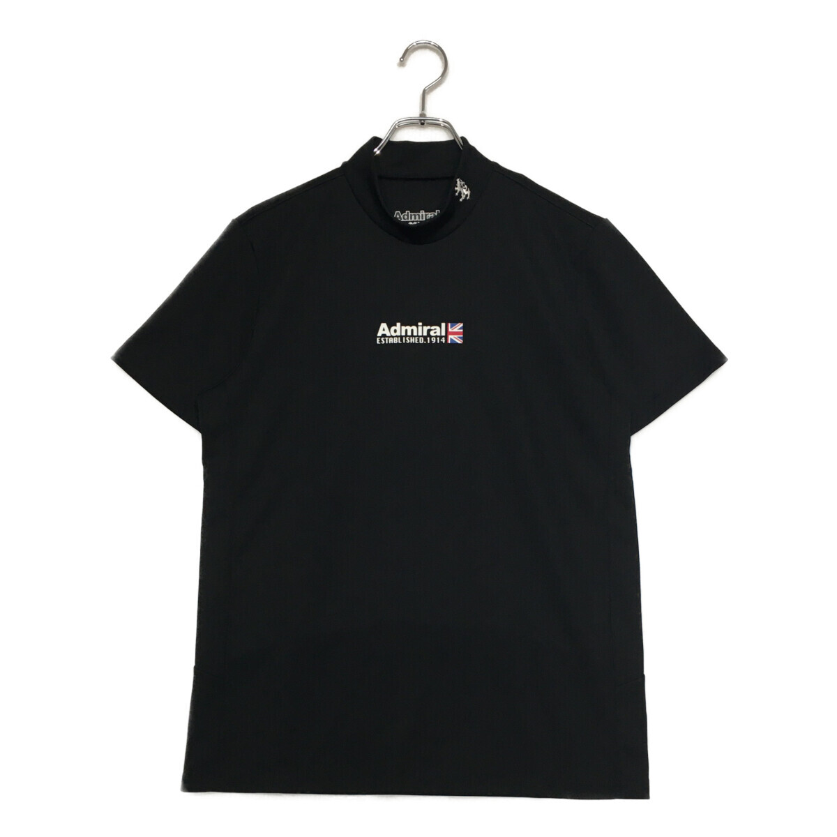 coco 中古 アドミラルゴルフ Admiral Golf メンズ 半袖シャツ L 黒 ブラック モックネック ネコポス発送可 103747拍卖