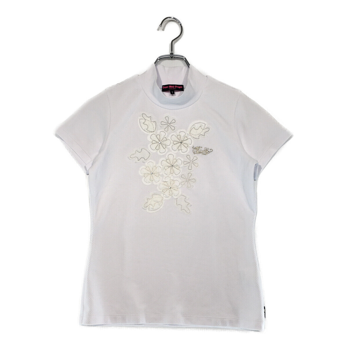 coco 中古【値下げ】 ダンスウィズドラゴン DANCE WITH DRAGON レディース 半袖シャツ 2(M) 白 ハイネック ネコパケ発送可 102350拍卖