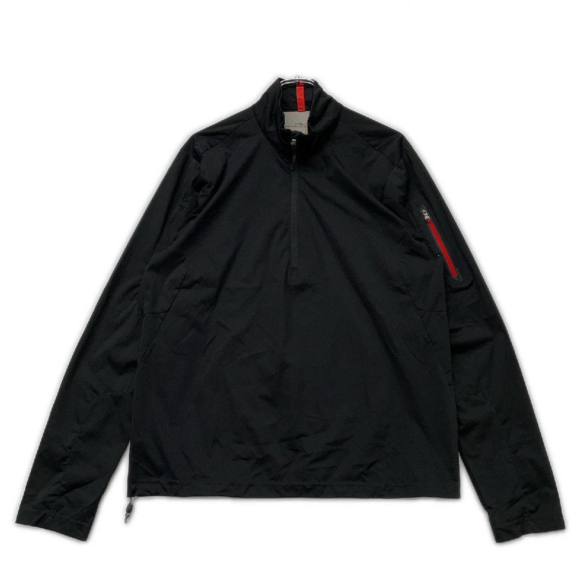 coco 中古 アールエルエックス ラルフローレン RLX メンズ ウィンドブレーカー M 黒 ブラック ハーフジップ 薄手 ネコポス発送可 K8200拍卖