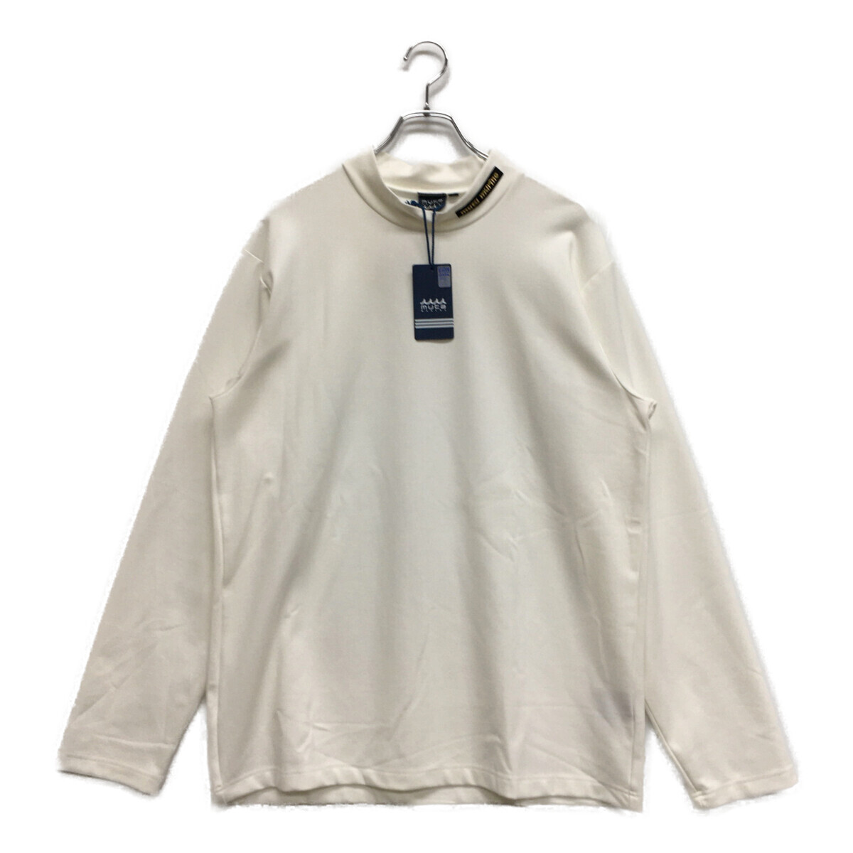 coco 未使用品【SALE】ムータマリン muta MARINE メンズ 長袖シャツ 8(2XL) 白 モックネック 大きい レターパックプラス発送可 102653拍卖