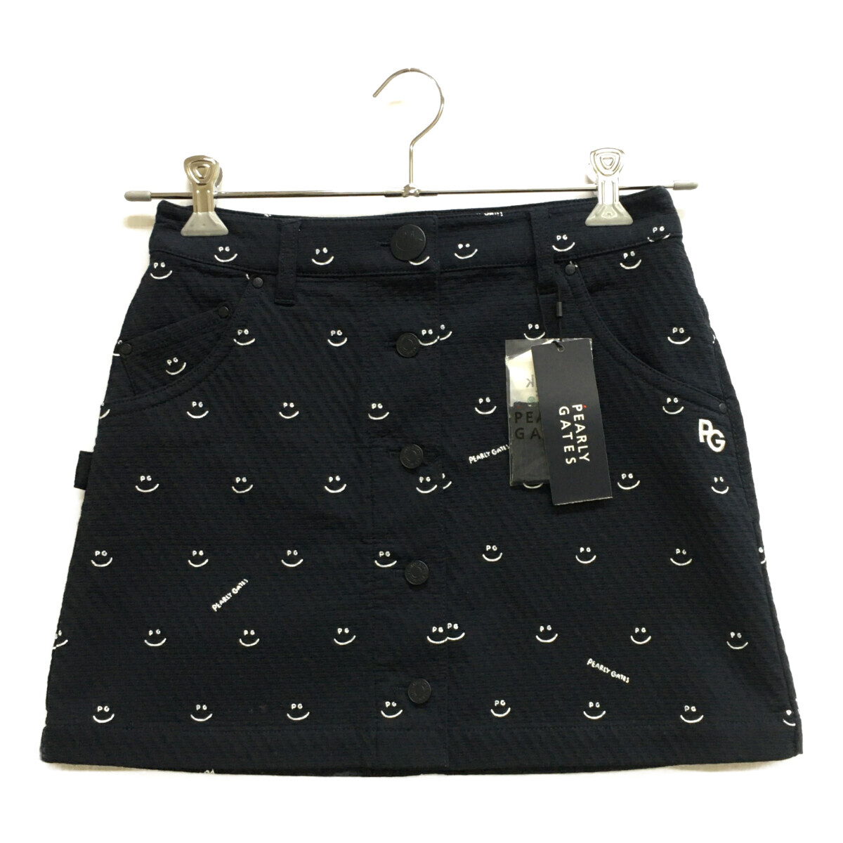 coco 未使用品【SALE】パーリーゲイツ レディース スカート 0(S) 紺 2023年モデル PGスマイル 春夏 レターパックプラス発送可 92456拍卖