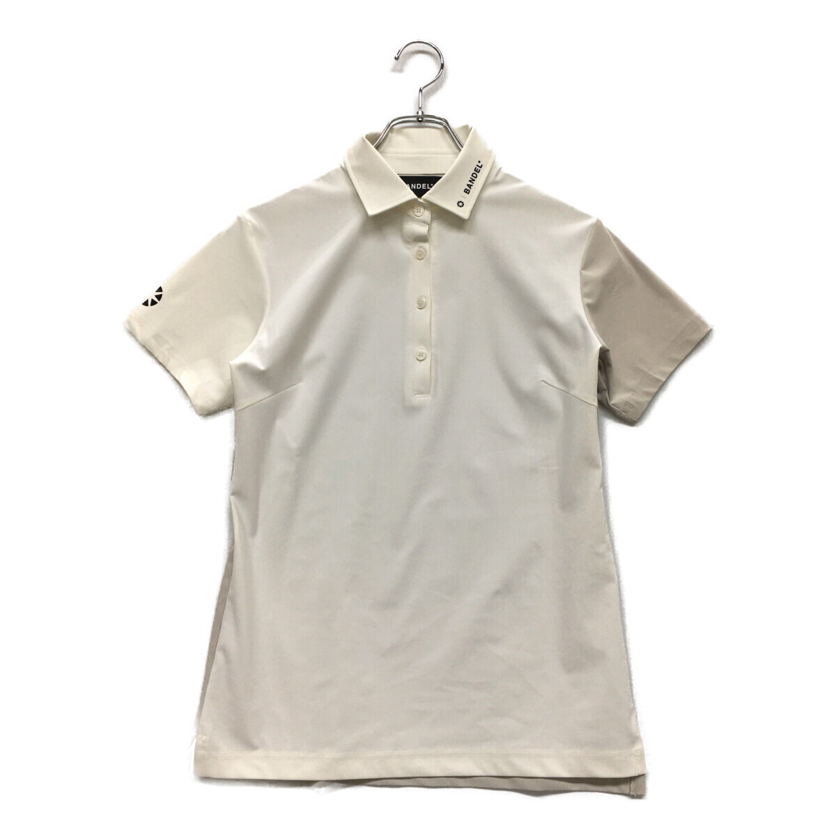 coco 中古【SALE】 バンデル BANDEL レディース 半袖ポロシャツ 2(S) 白×グレー ストレッチ ネコポス発送可 89209拍卖