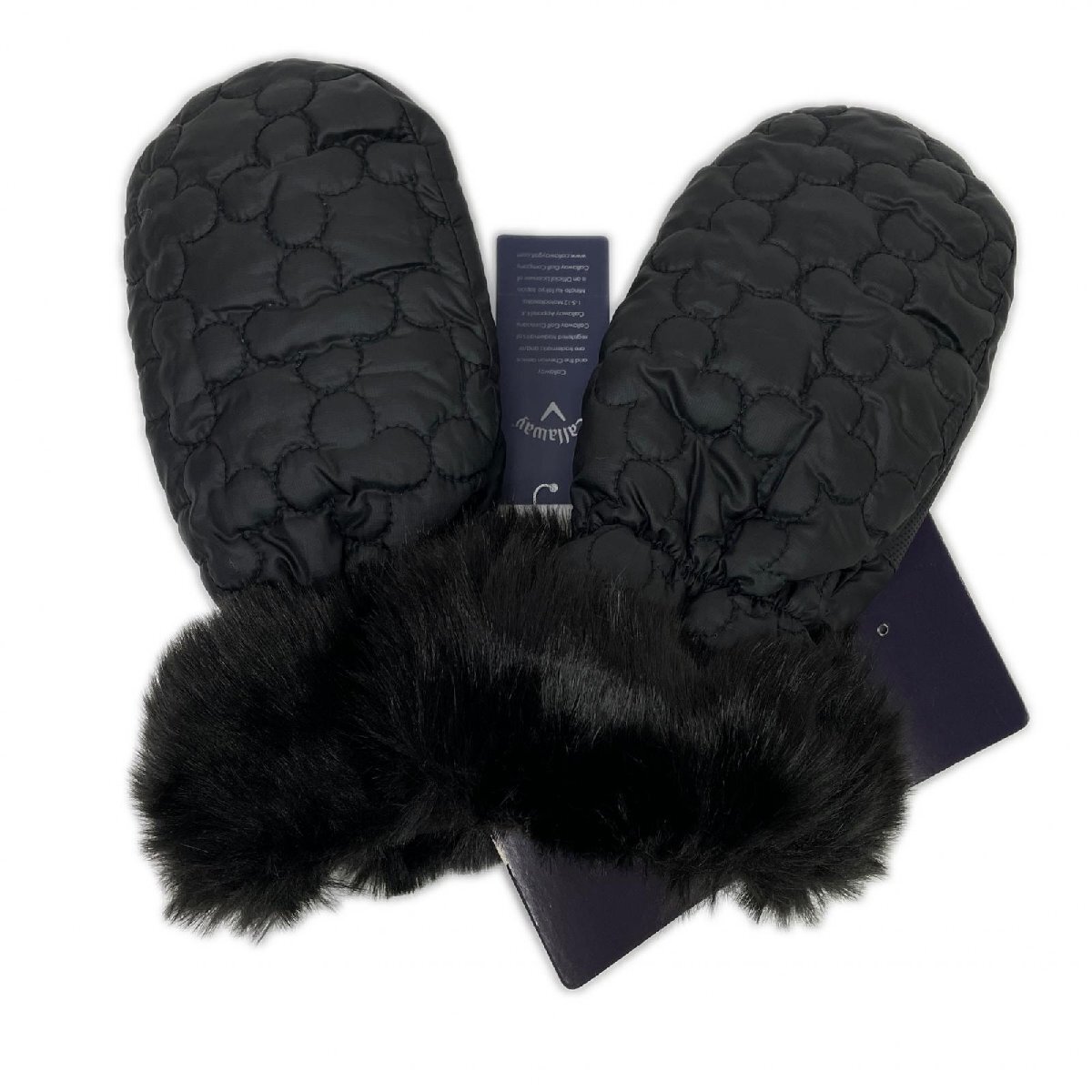 coco 未使用品 キャロウェイ Callaway ミトン フリー 黒 ブラック フェイクファー キルティング レターパックプラス発送可 108181拍卖