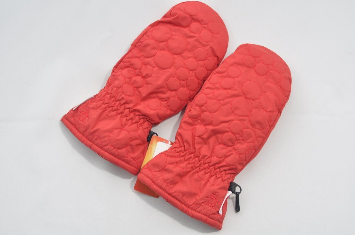 coco 未使用品【SALE】マンシングウェア ミトン フリー 赤 レッド 両手防寒グローブ 中綿入り 裏起毛 レターパックプラス発送可 83702拍卖