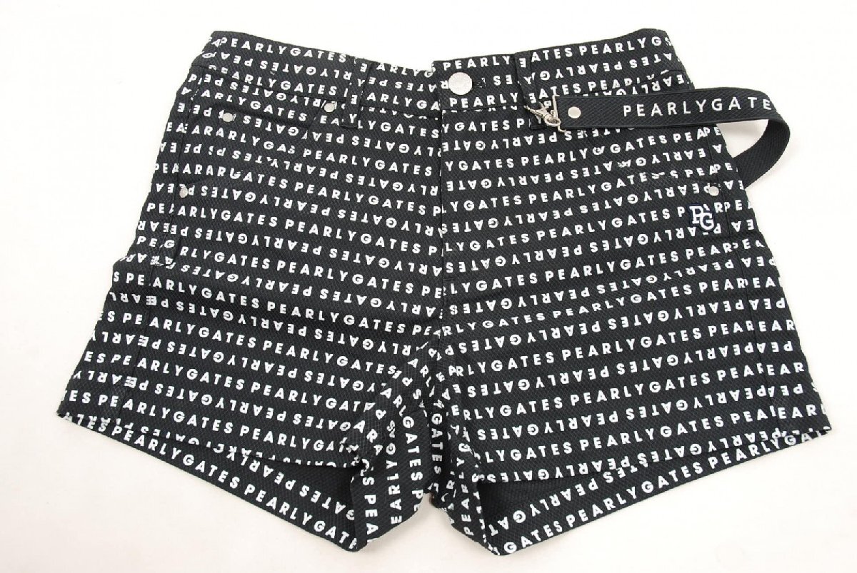 coco 中古【SALE】パーリーゲイツ PEARLY GATES レディース ショートパンツ 00(XS) 濃紺 ロゴ柄 レターパックプラス発送可 79156拍卖