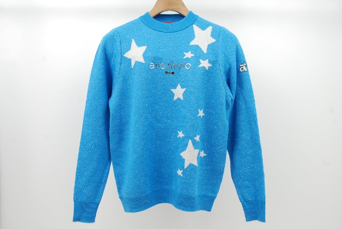 coco 中古【SALE】アルチビオ archivio レディース セーター 38(M) 水色 2023年 長袖クルーネック レターパックプラス発送可 84562拍卖