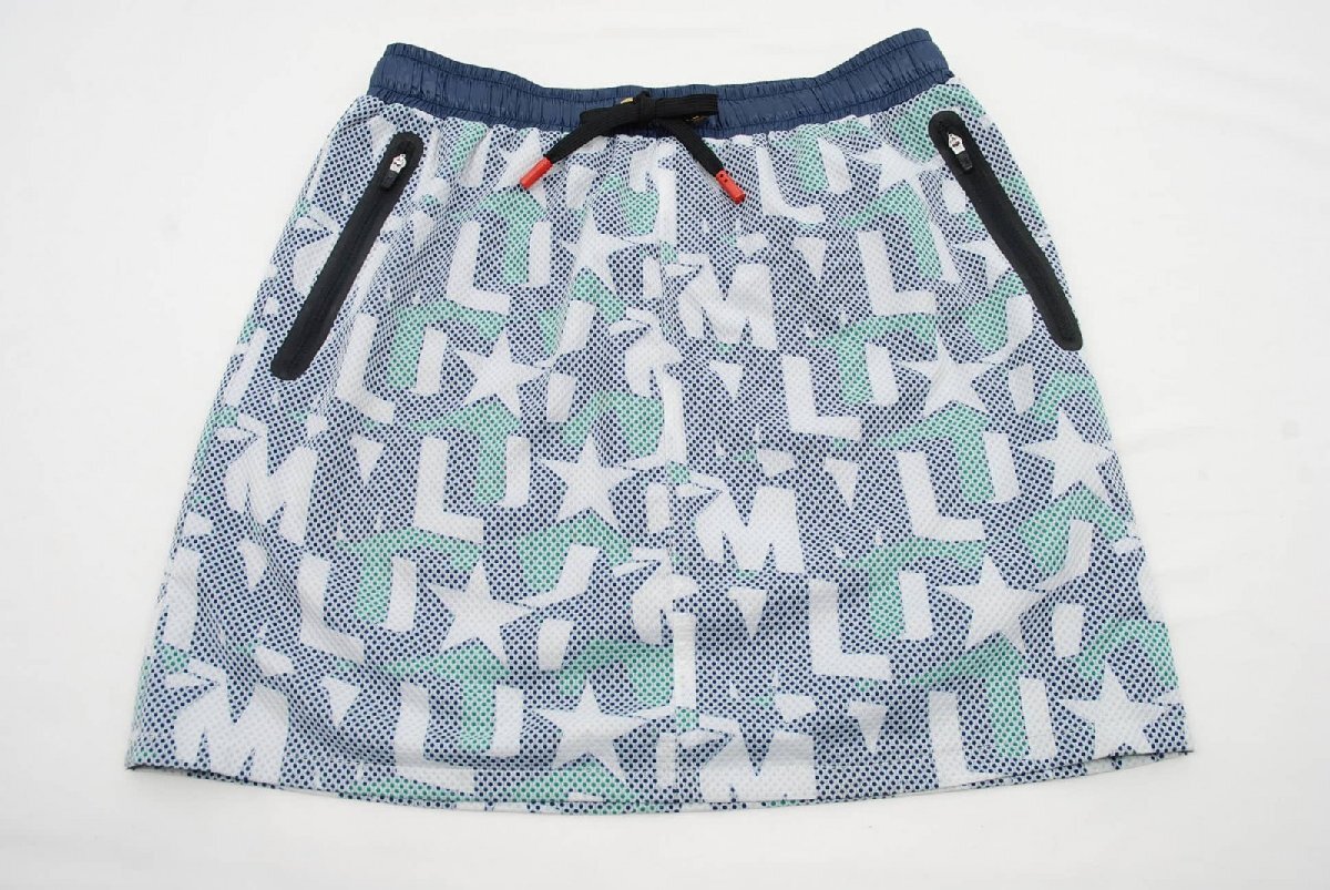 coco 中古【SALE】マークアンドロナ MARK&LONA レディース スカート 40 紺系 ネイビー 軽量 メッシュ レターパックプラス発送可 63665拍卖