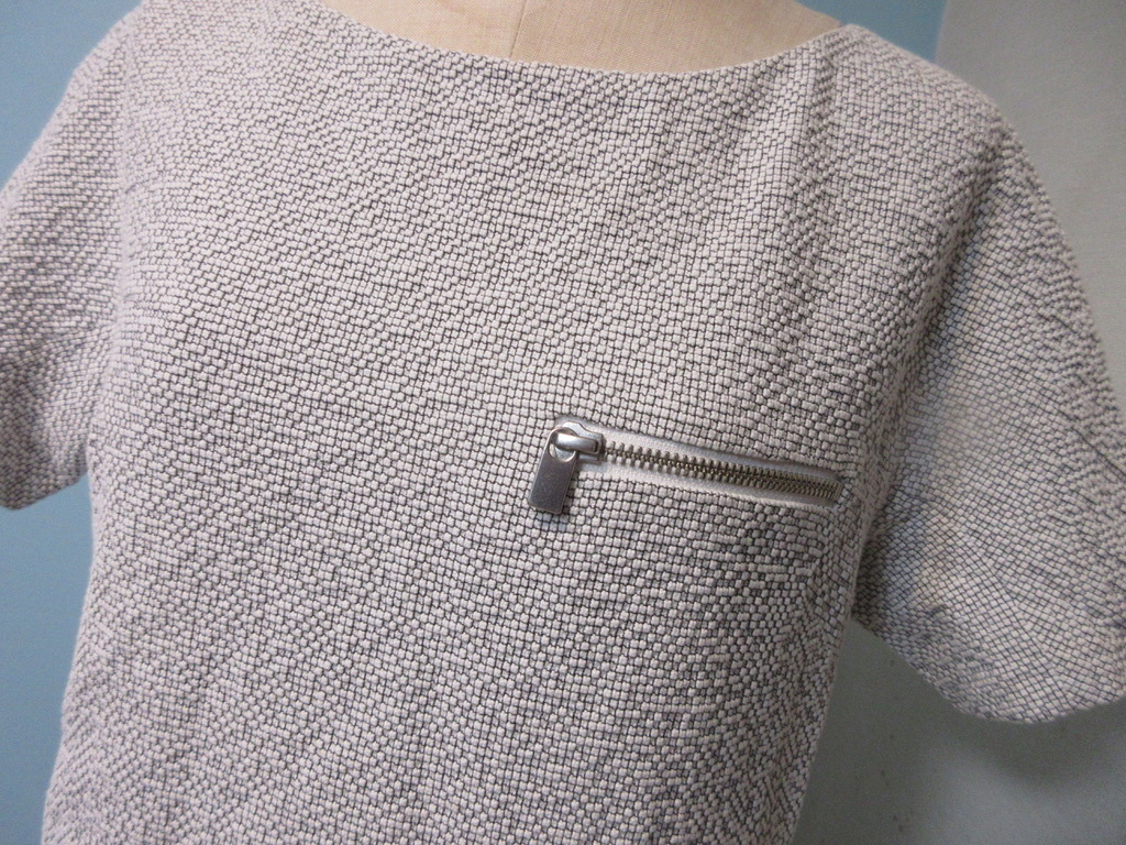 BANANA RIPUBLIC ストレッチワンピース ファスナーポイント やや肉厚素材 拍卖