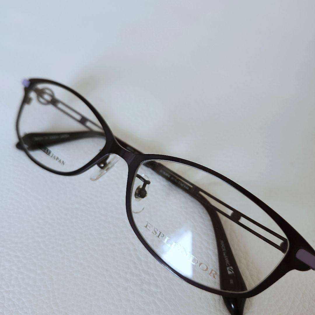 【即決 送料無料】◆新品 鯖江 エスプレンドール メガネフレーム 眼鏡 パープル 日本製 チタニウム チタン 定価44000円拍卖