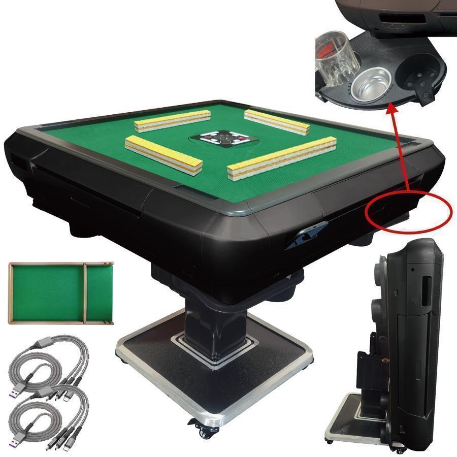 全自動麻雀卓 家庭用 折りたたみ 麻雀卓 28mm マットブラックR2120拍卖