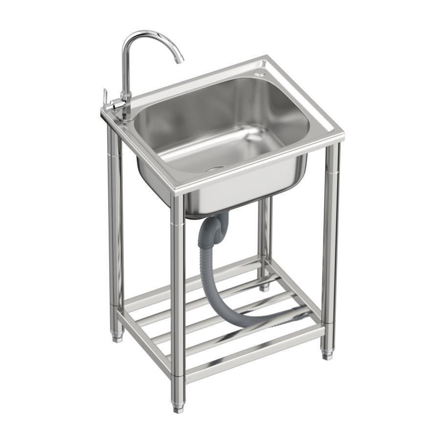 2555流し台 シンク ステンレス製 蛇口水栓付き 屋外 簡易式 キッチン用 ガーデンシンク BBQ アウトドアに適用 簡単組立 工場 農園 RC-C505拍卖