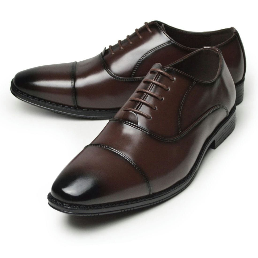 新品◆訳あり【26.5cm】ビジネスシューズ 幅広 3E レースアップ ストレートチップ 冠婚葬祭 フォーマル 紳士靴 スクエアトゥ ロングノーズ拍卖