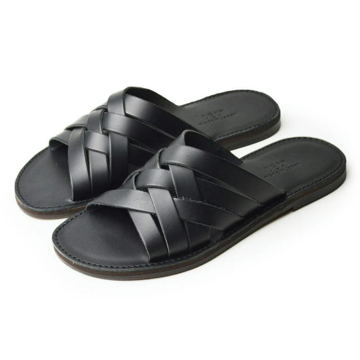 新品■24.5~25cm 本革 日本製 レザー サンダル 防滑 フラットソール 軽量 メンズ クロスベルト アウトドア 靴 DECT デクト【エコ配送】拍卖