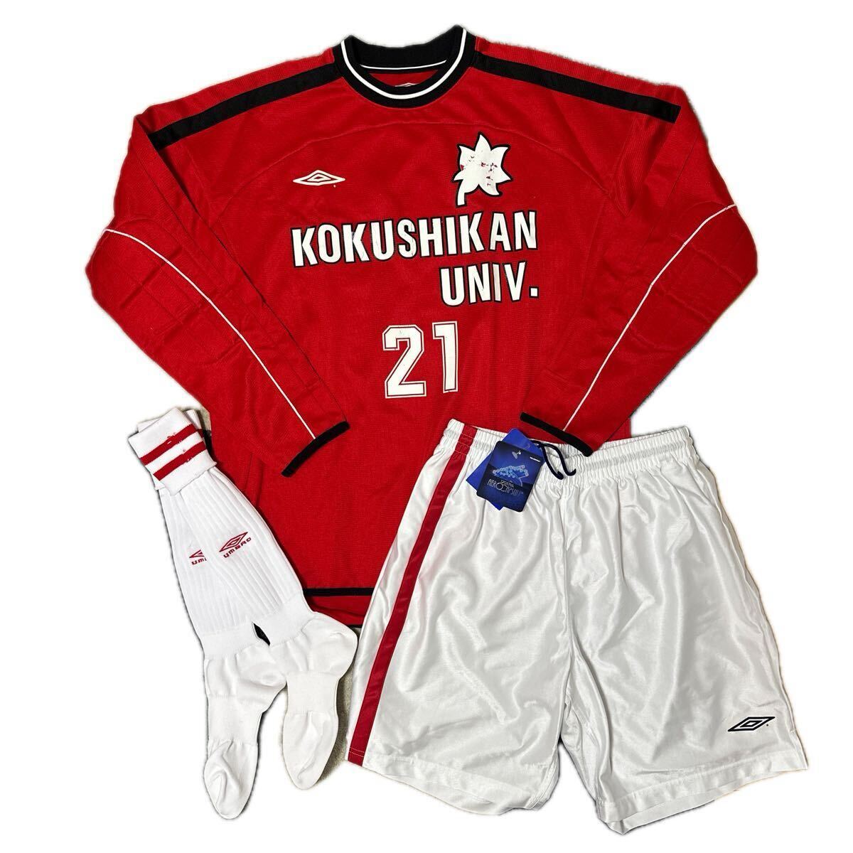 国士舘大学サッカー部 支給品 3点 上下セット ユニフォーム パンツ ソックス 非売品 実使用 Jリーグ セットアップ 関東大学サッカーリーグ拍卖