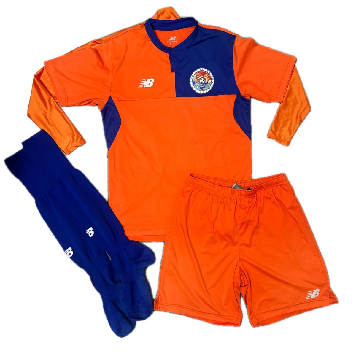 東京実業高校 支給品 4点 上下セット ユニフォーム パンツ ソックス インナー 非売品 実使用 Jリーグ セットアップ オレンジ拍卖