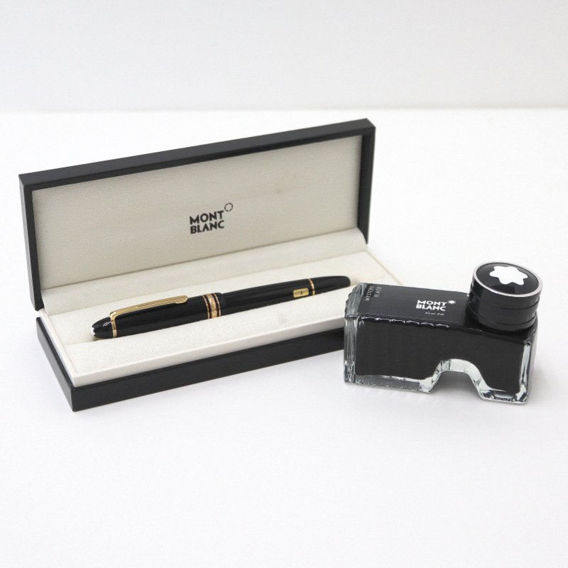 【現状品】MONTBLANC モンブラン マイスターシュティック 万年筆 ペン先14K F字 インク付き/筆記具/事務用品/2j2638拍卖