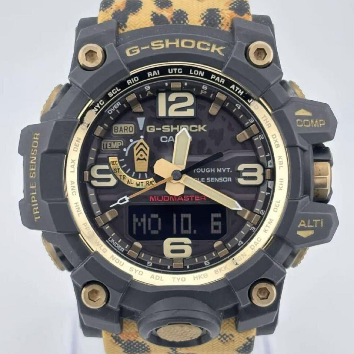美品 CASIO G-SHOCK MUDMASTER カシオ ジーショック GWG-1000WLP-1AJR ヒョウ柄 ワイルドライフプロミッシング メンズ ソーラー腕時計拍卖