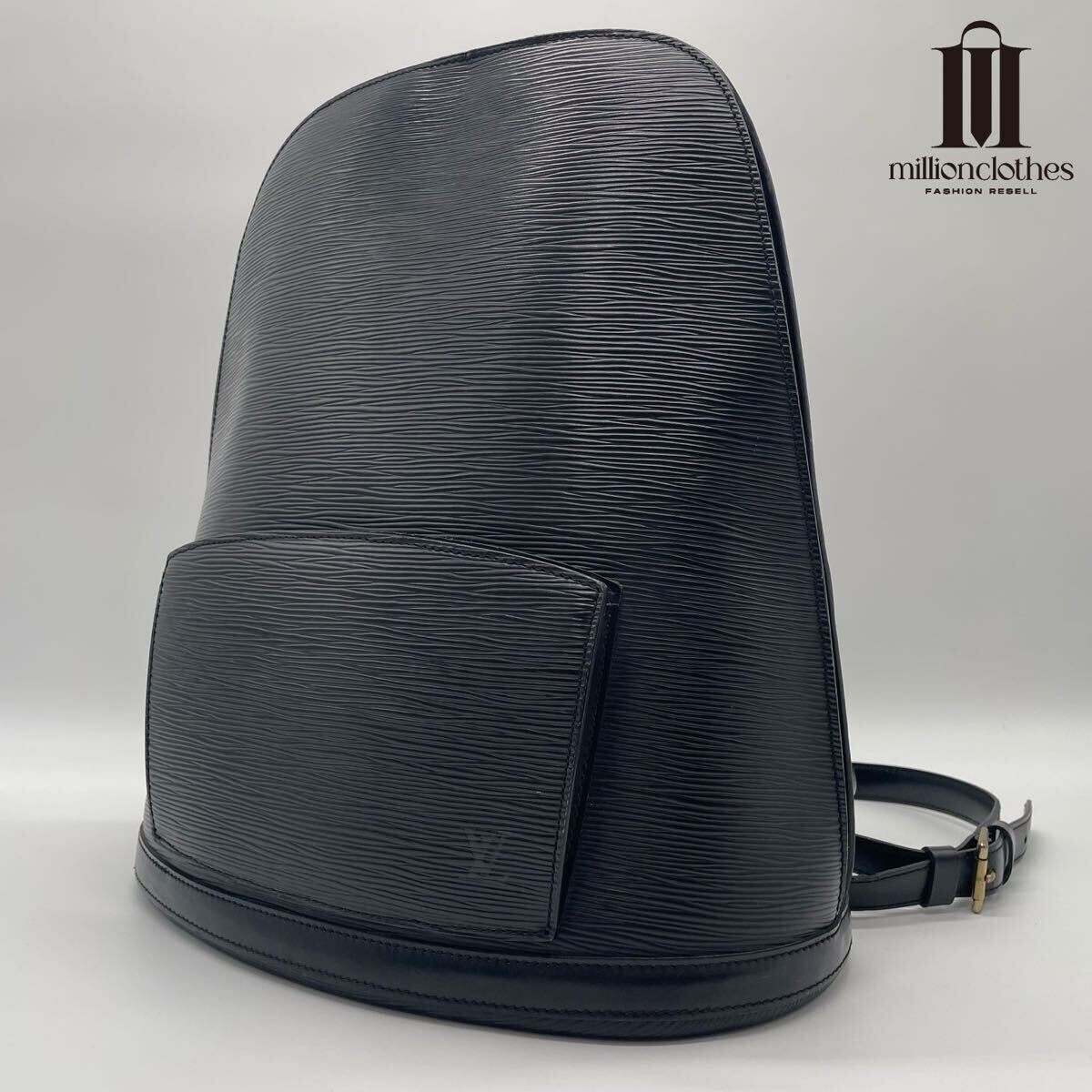 LOUIS VUITTON エピ ゴブラン リュックサック ショルダーバッグ ブラック 黒 レザー ゴールド金具 ルイヴィトン M52295拍卖