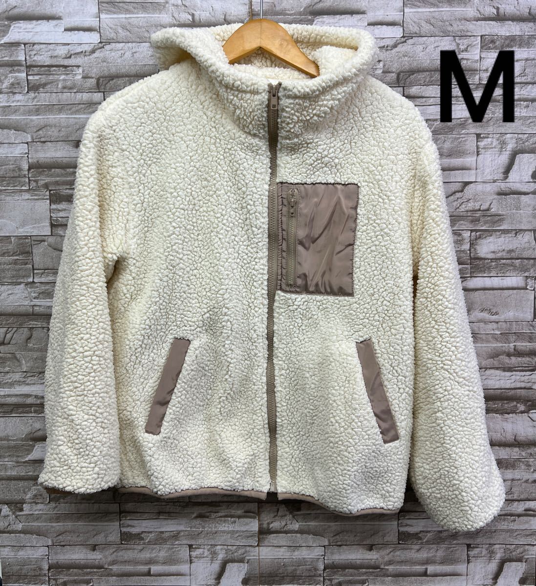 M OLIVE des OLIVE オリーブデオリーブ ホワイト ボアパーカー ボア ジャケット アウター 長袖 レディース拍卖