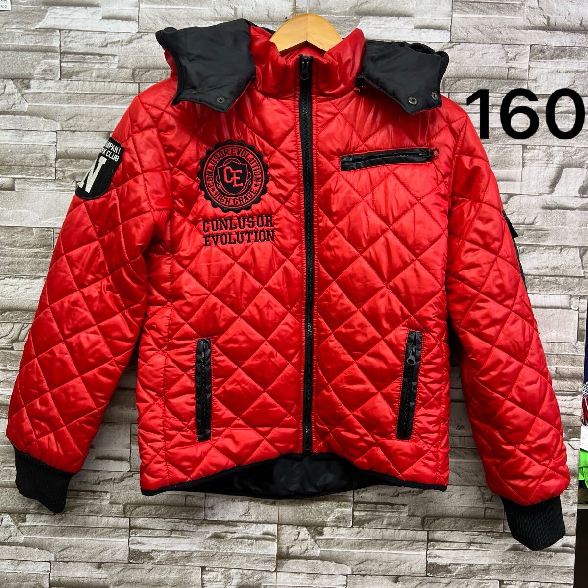 160 CONLUSOR EVOLUTION コンルーソル レッド ダウンジャケット アウター キッズ 子供服 男の子 拍卖