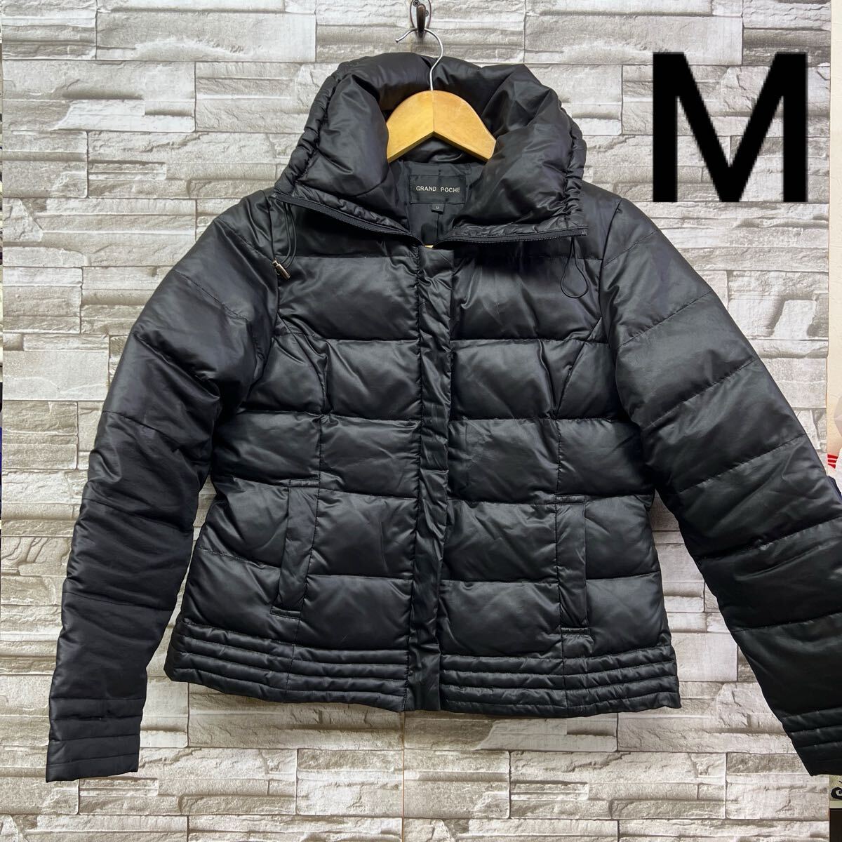M GRAND POCHE グランドポッシュ ダウンジャケット ブラック アウター ジャケット 長袖 黒 レディース拍卖