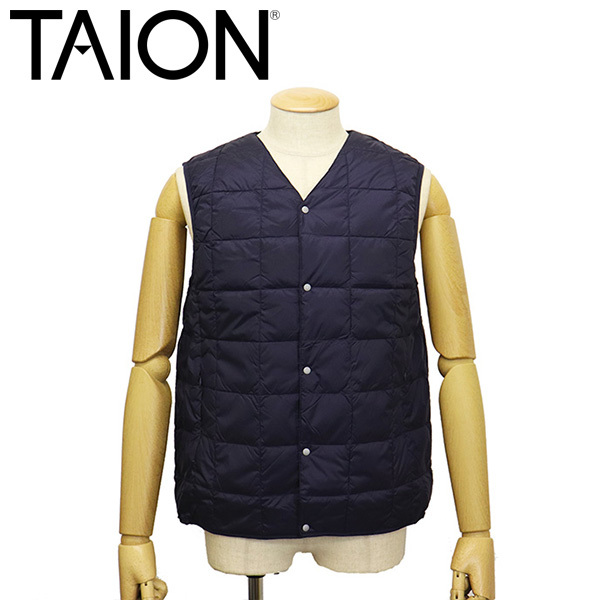 TAION (タイオン) 001 V NECK BUTTON DOWN VEST ボタンダウンベスト TA001 NAVY M拍卖