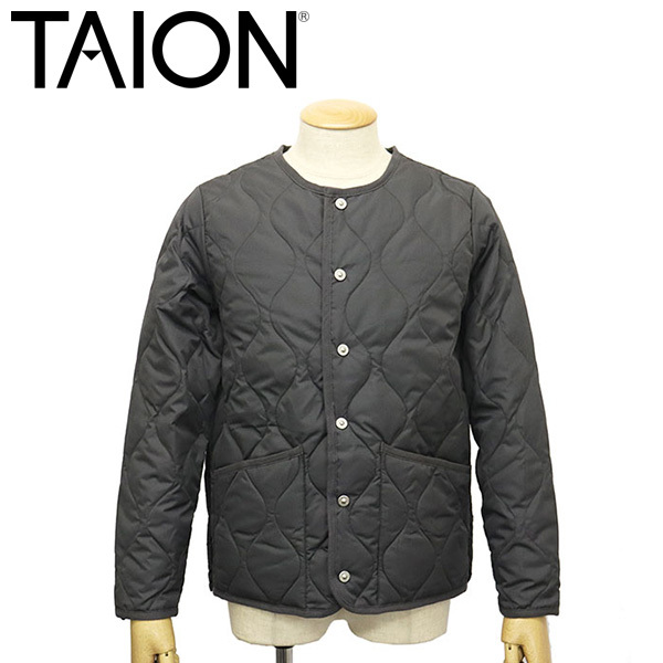 TAION (タイオン) 104B2ML-1 MILITALY ZIP CREW NECK DOWN JKT ボタンダウンジャケット TA008 CHARCOAL L拍卖